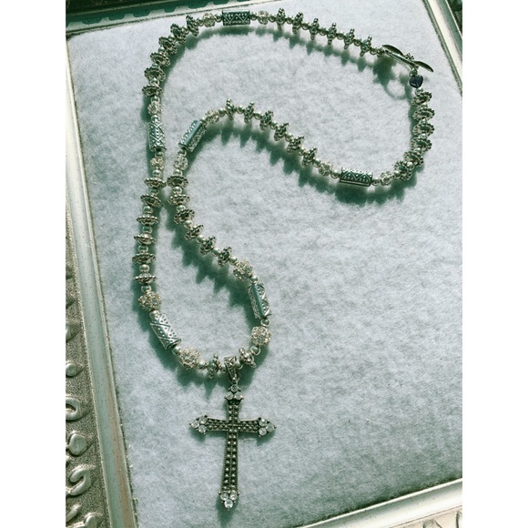 Vintage Jewelry - Handcrafted Silver Cross